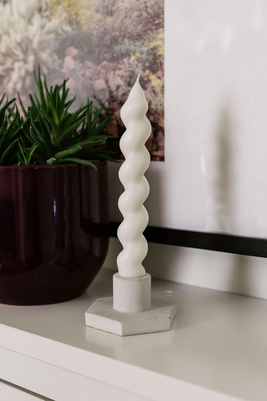 bougeoir blanc
