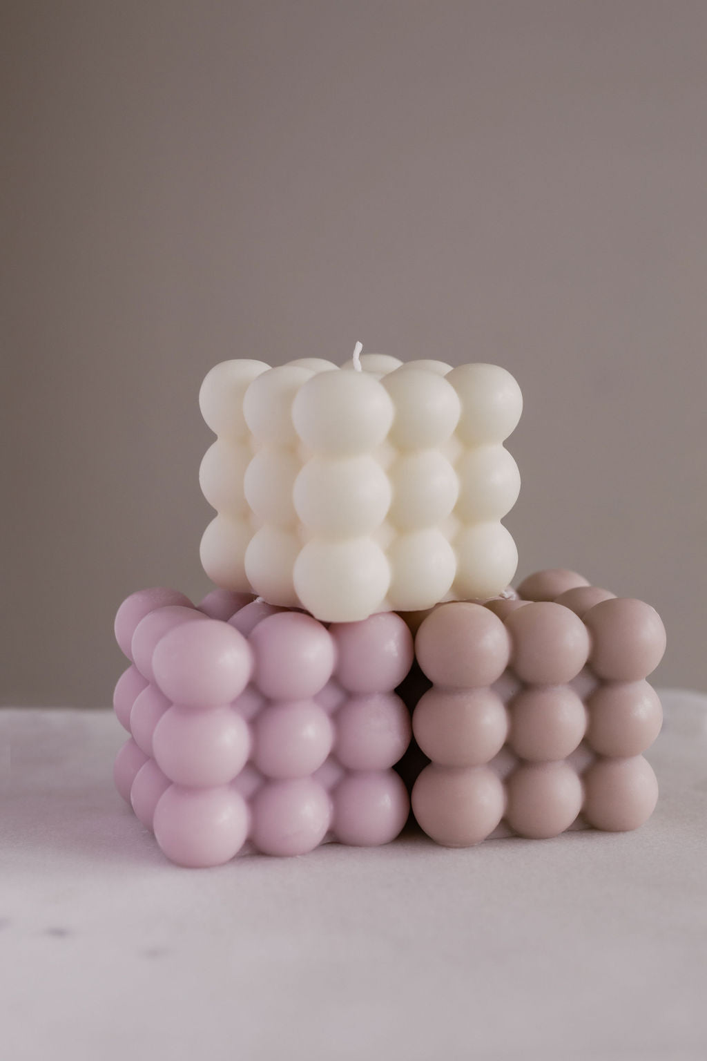 ensemble de 3 bougie à bulles