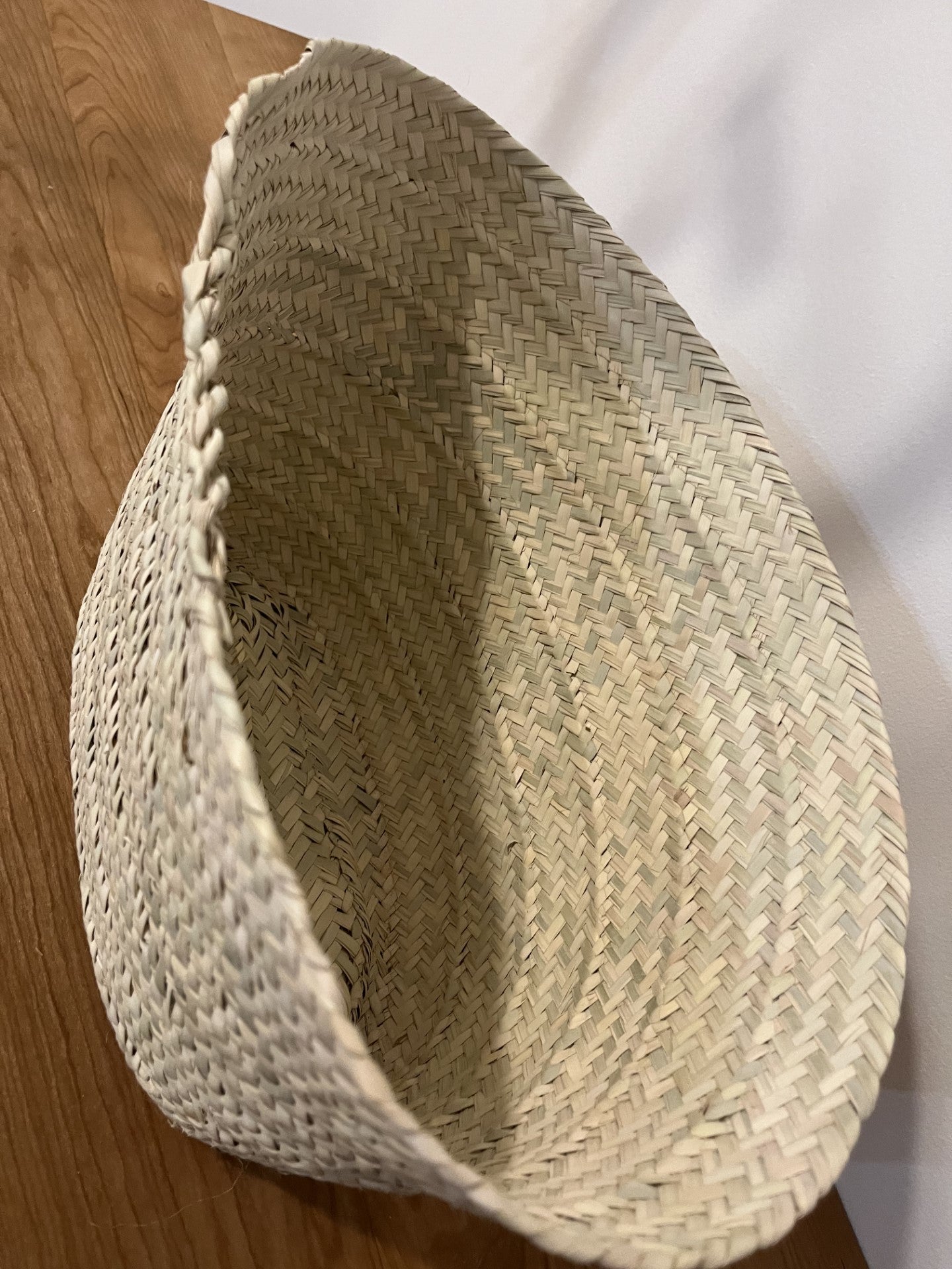 Palm leaf storage bask