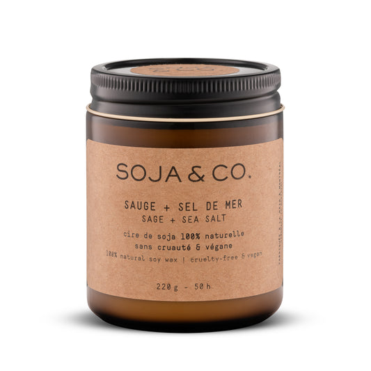 SOJA&CO. – Bougie Sauge + Sel de mer