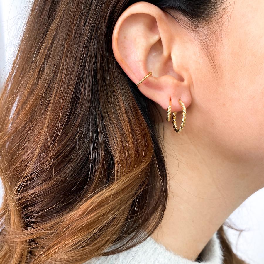 Twisted Ear Cuff - Gold
