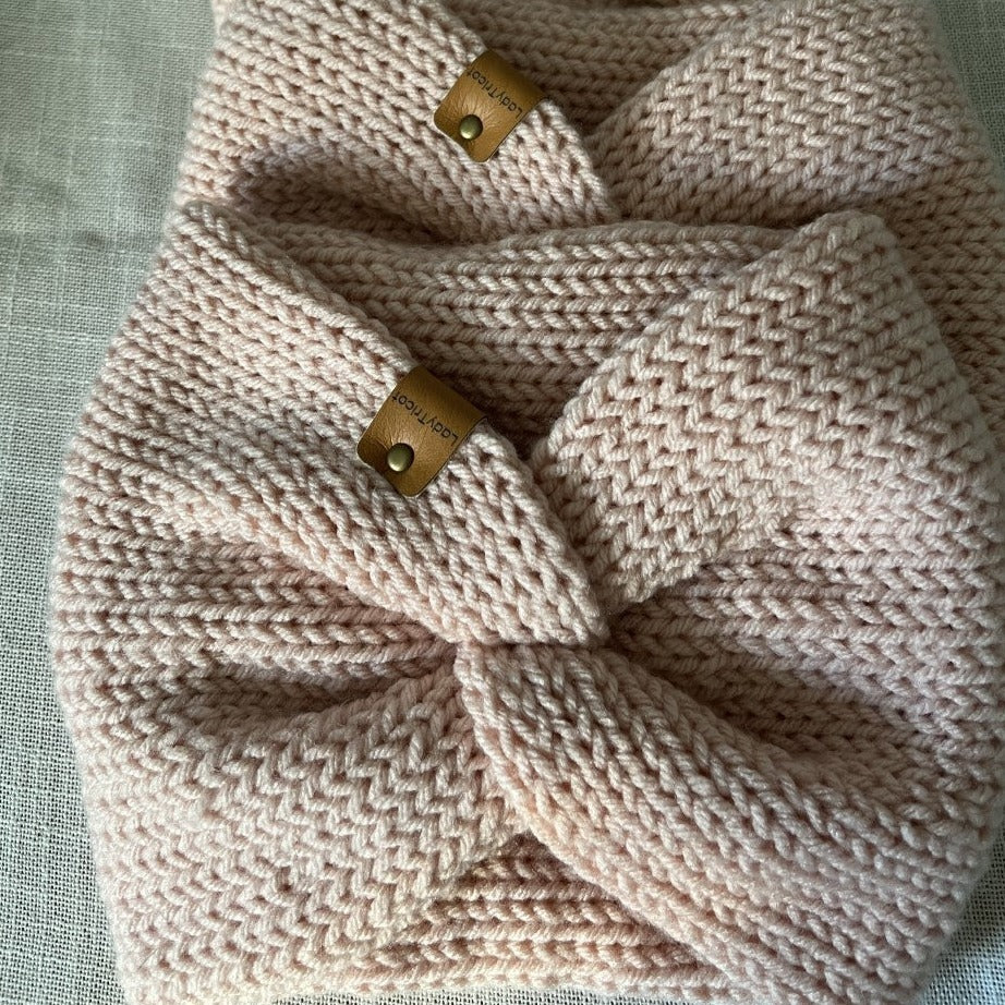 bandeau tricoté beige