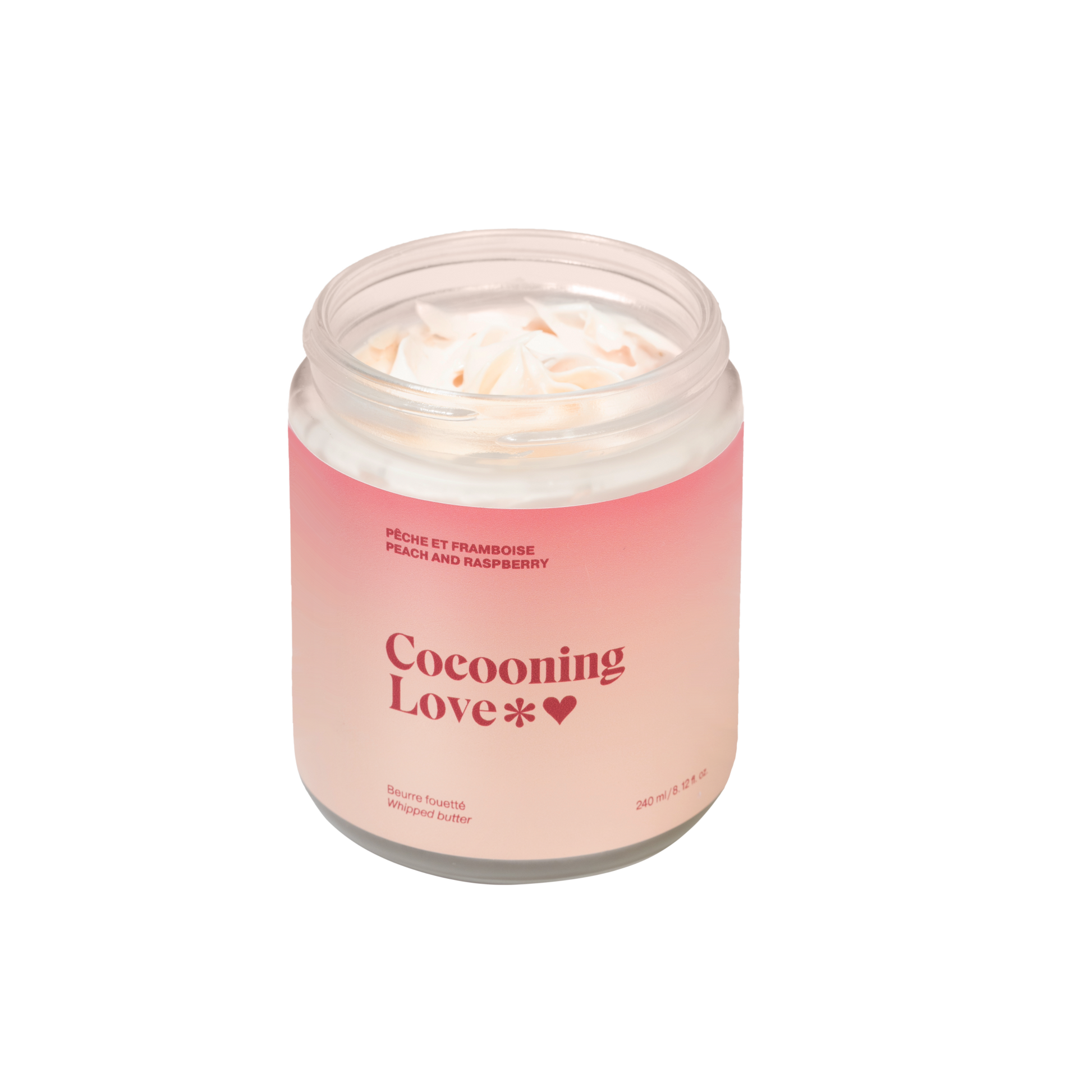 beurre fouetté pêche et framboise 