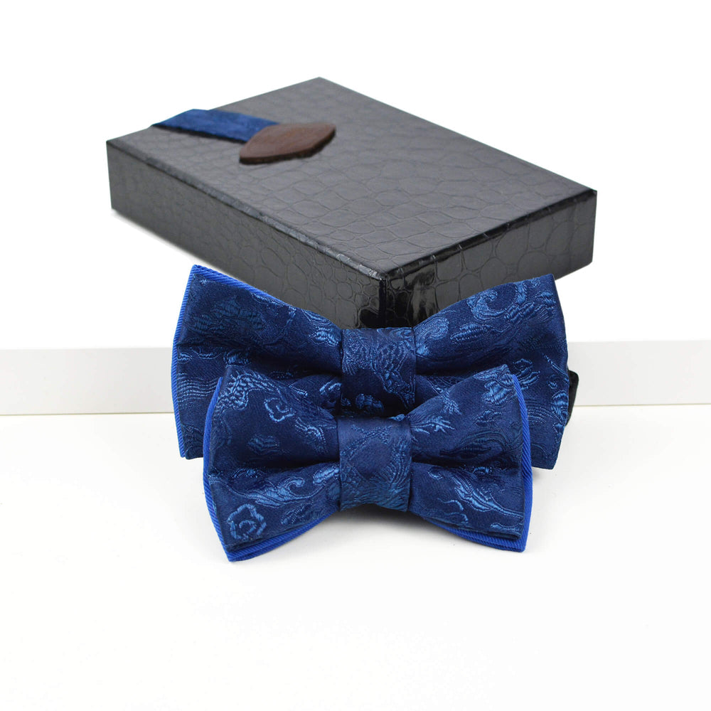 Father and son bow tie set - Navy blue