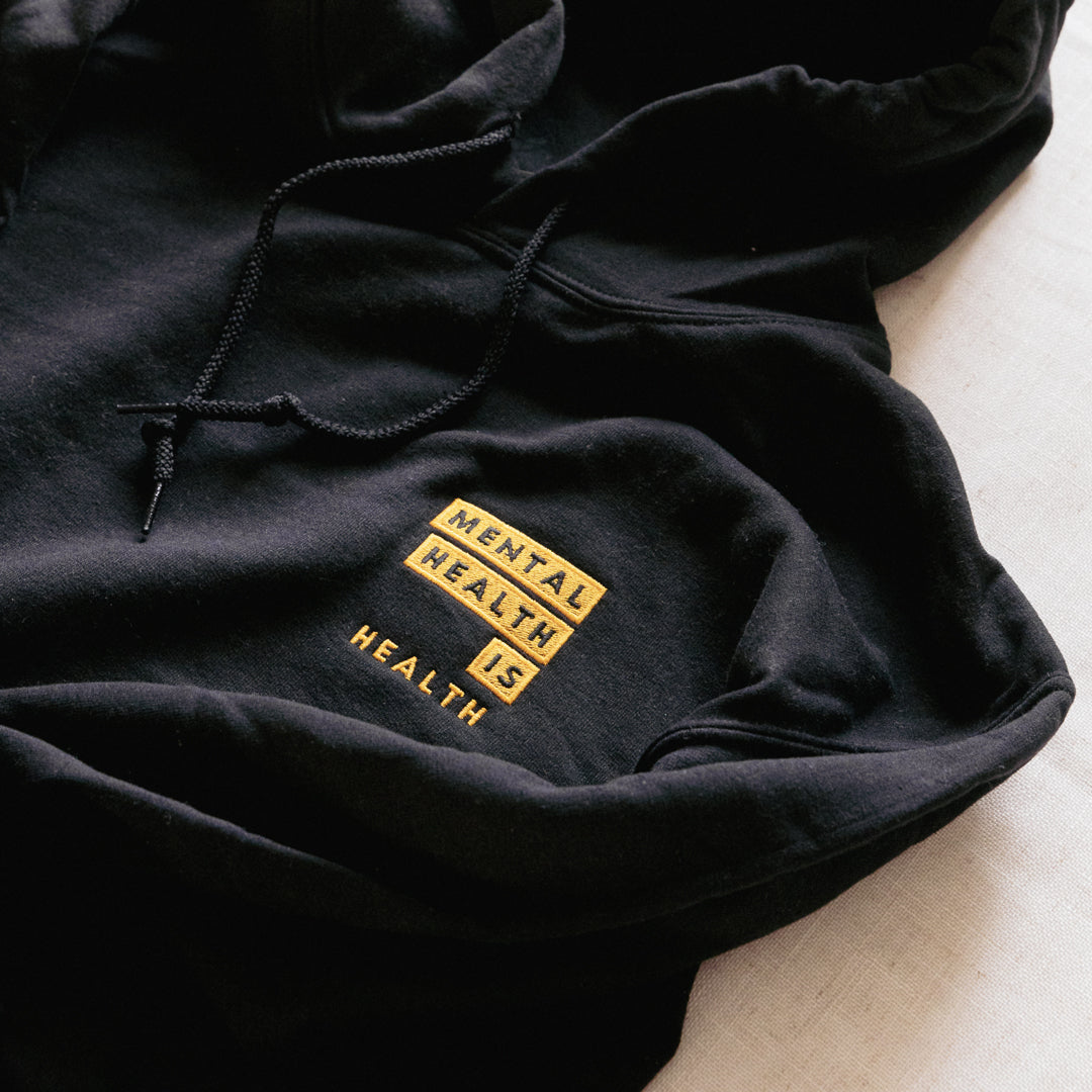 Mental Health Is Health Unisex Embroidered Hoodie