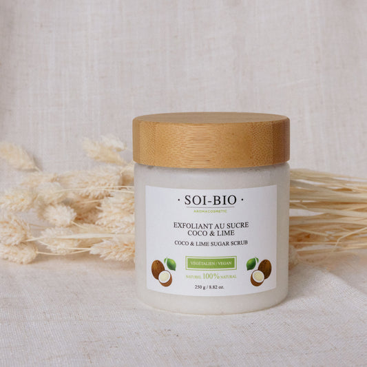 Exfoliant au sucre - coco et lime visage et corps