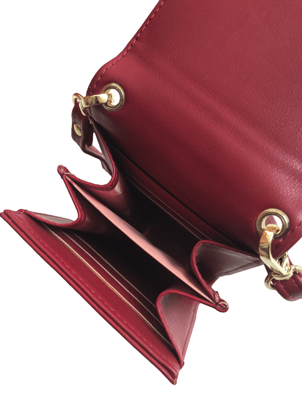 Vegan Red leather shoulder bag